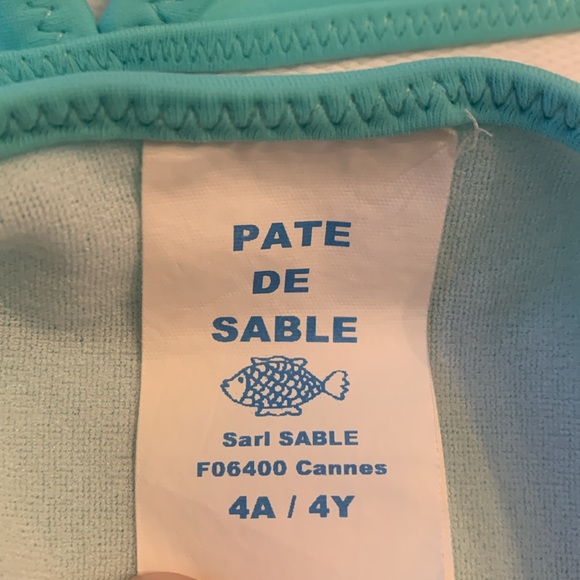 Pate De Sable Turquoise Bikini. Size 4. - Picture 4 of 13